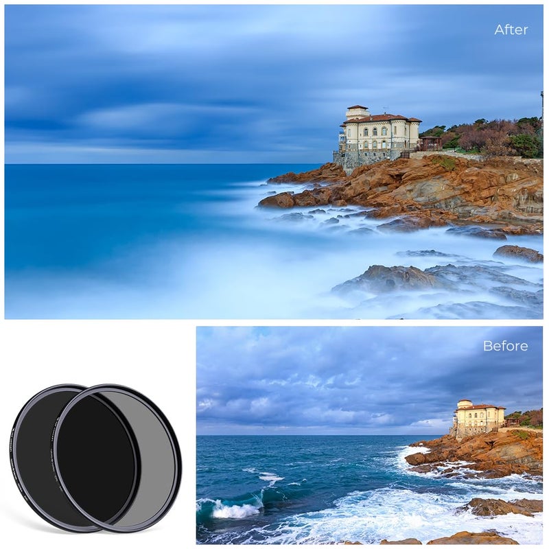 K&F CONCEPT 55mm Lens Filter Kit Neutral Density ND8 ND64 CPL Circular Polarizer Filter Set with 24 Multi-Layer Coatings for Camera Lens - Image 5